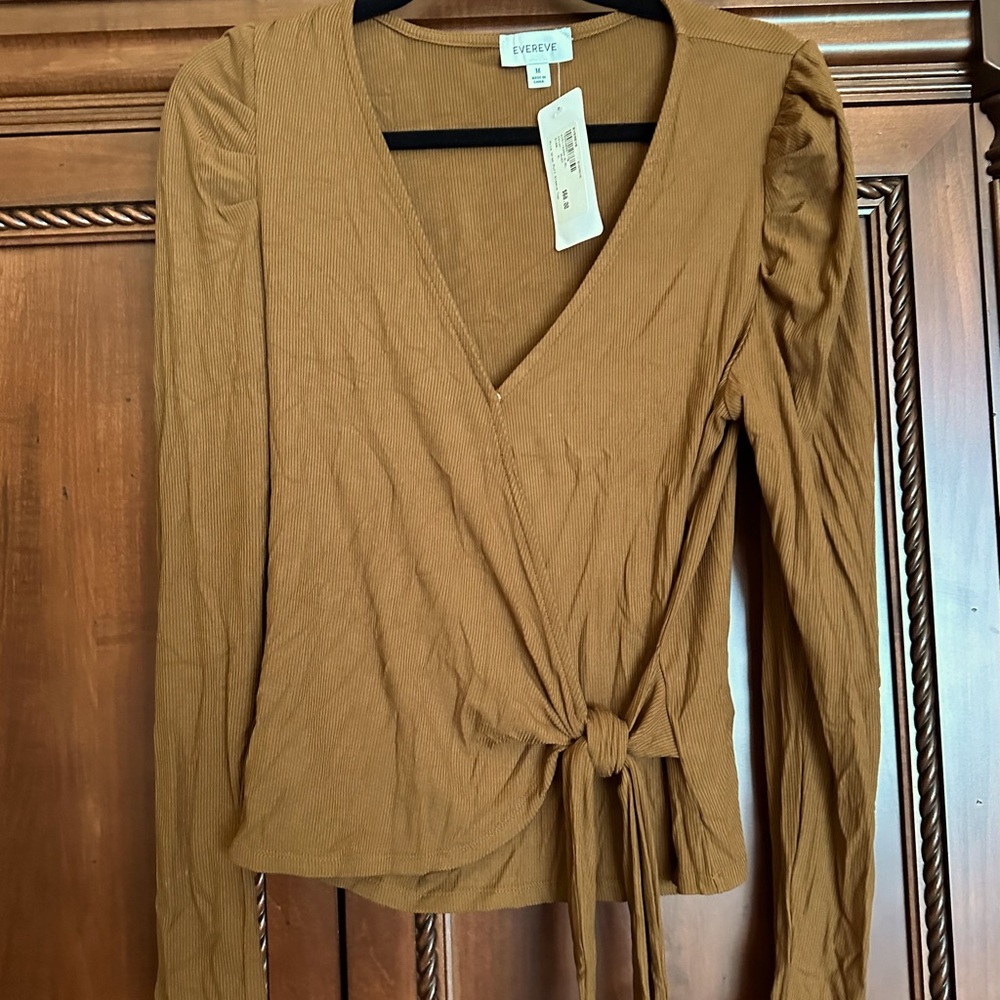 Evereve new top with tags side tie